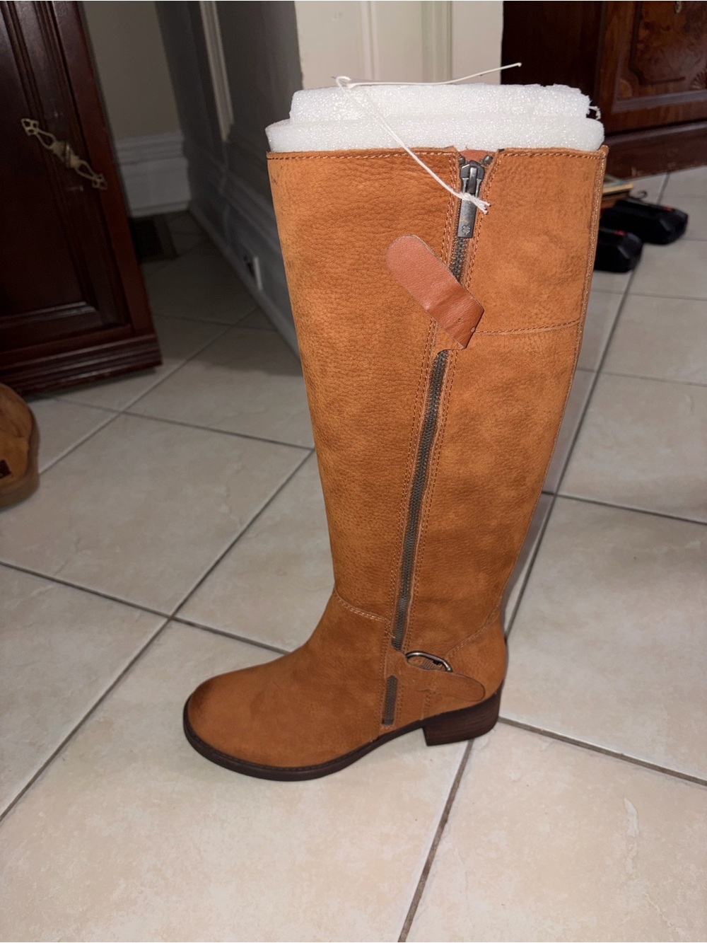 Lucky Brand Over-the-Knee Suede Boots - Tan